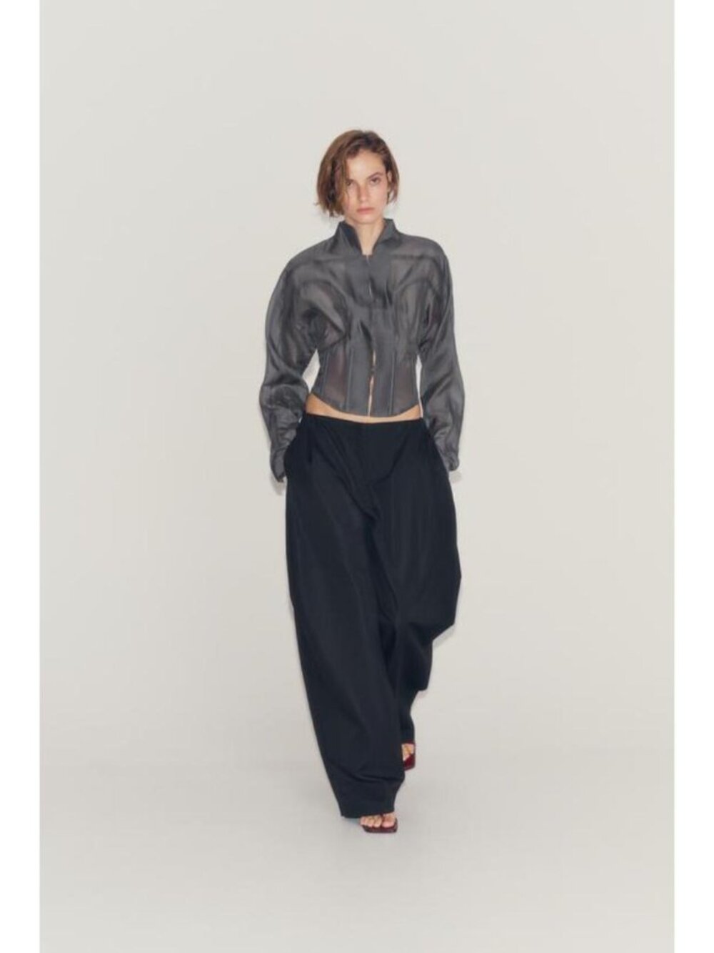 ZARA ZW COLLECTION CORSET SHIRT 0392/707/922